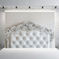 Regal White Tufted Headboard Backdrop