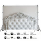 Regal White Tufted Headboard Backdrop