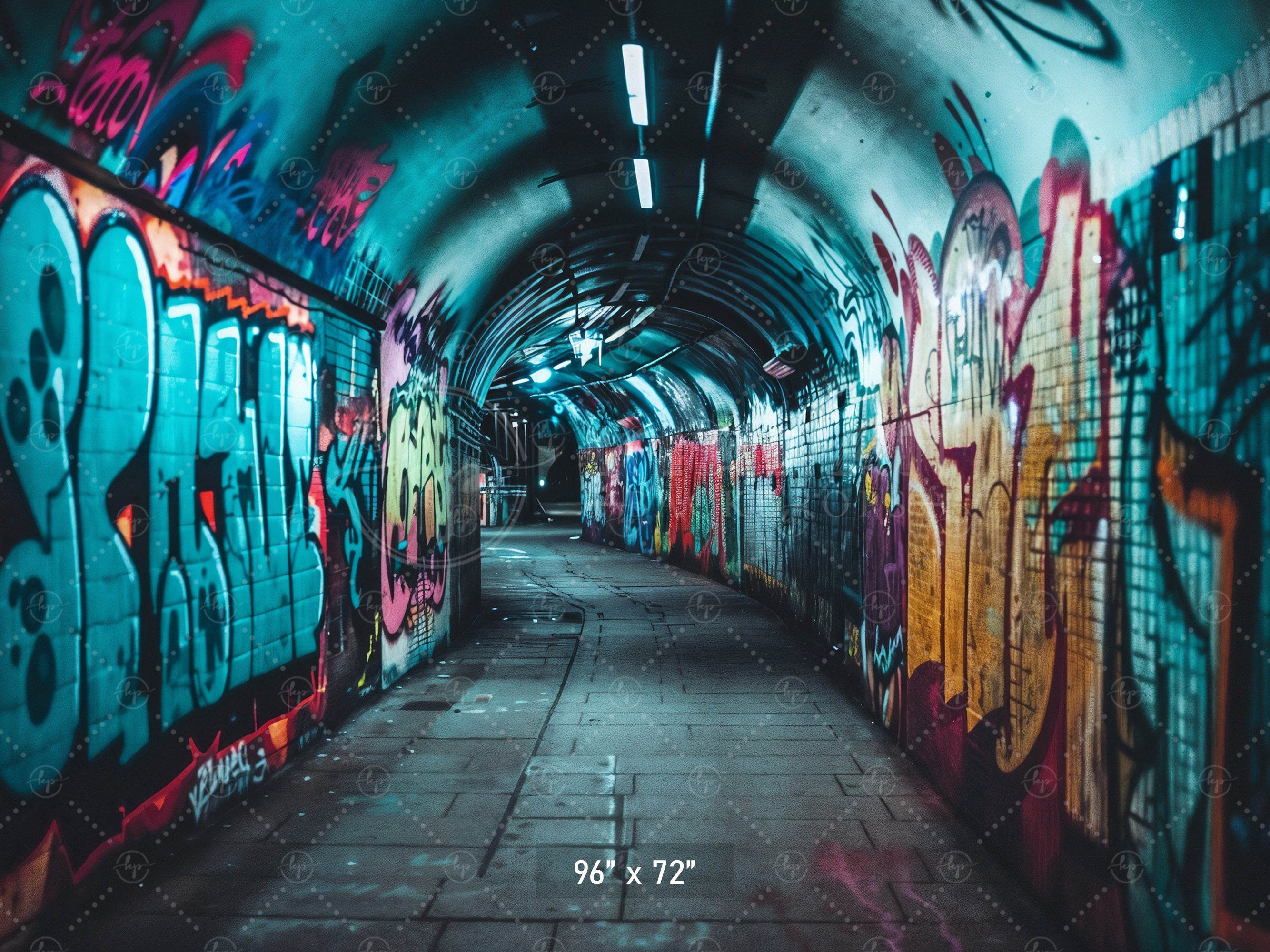 Graffiti Underground Passage Backdrop