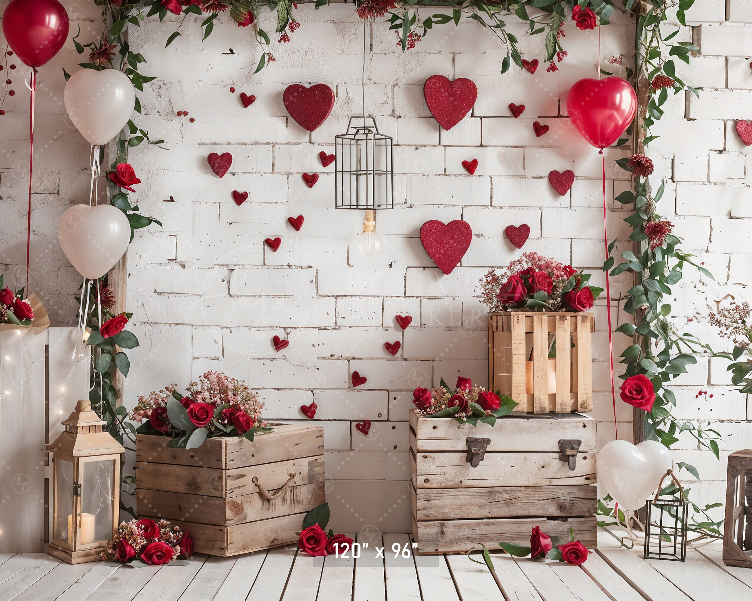 Rustic Valentine’s Day Love Backdrop