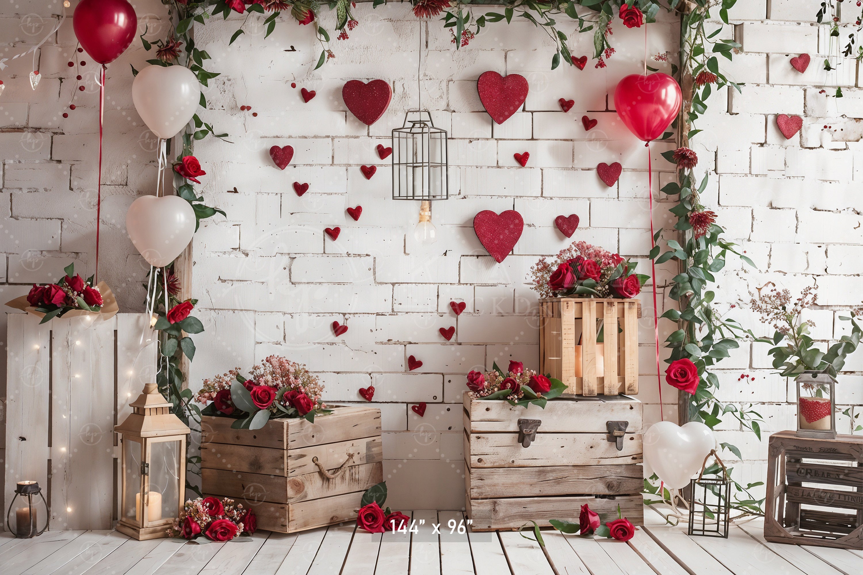 Rustic Valentine’s Day Love Backdrop
