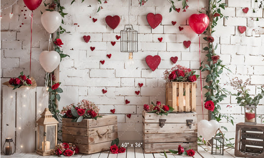 Rustic Valentine’s Day Love Backdrop