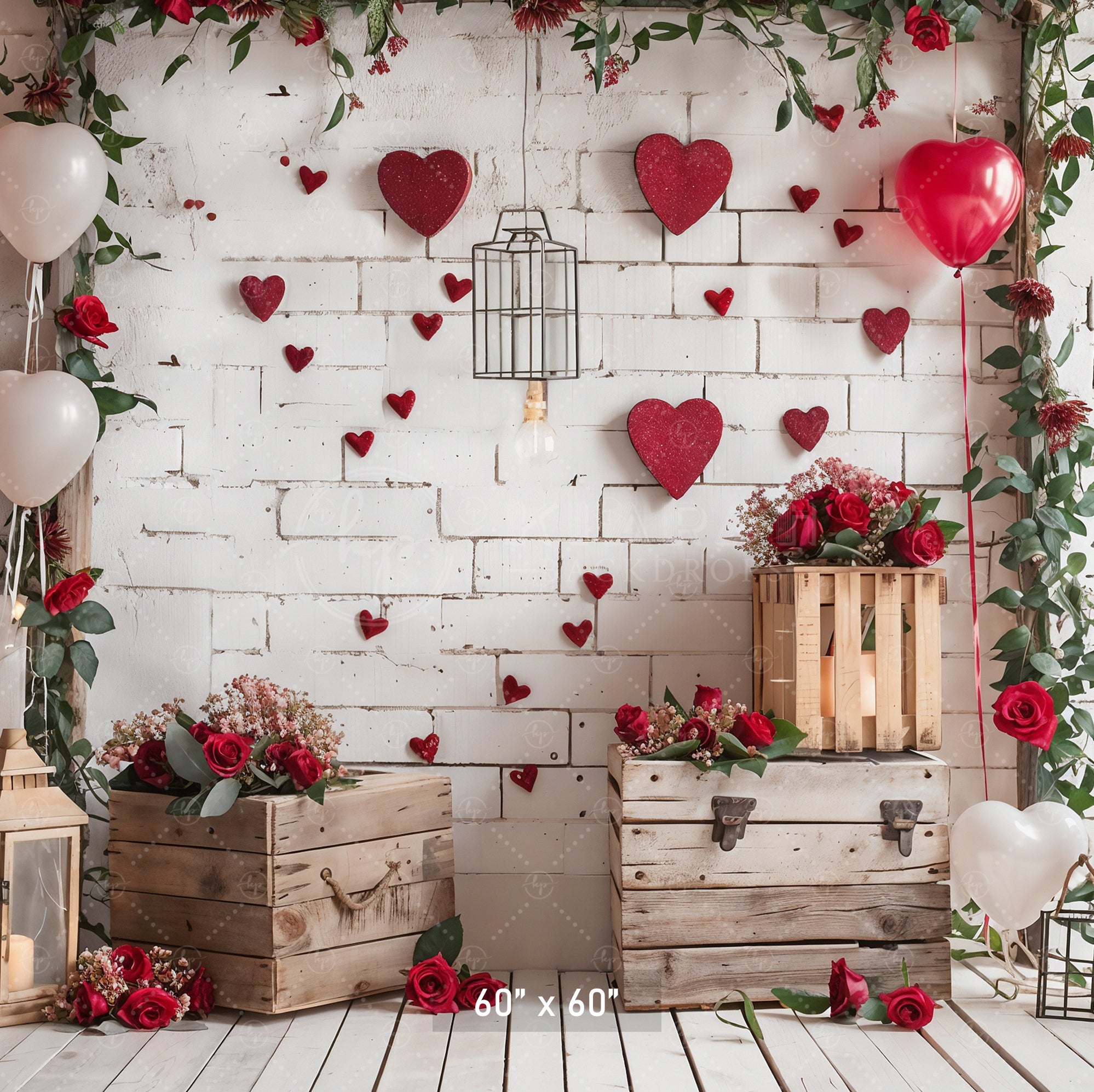 Rustic Valentine’s Day Love Backdrop