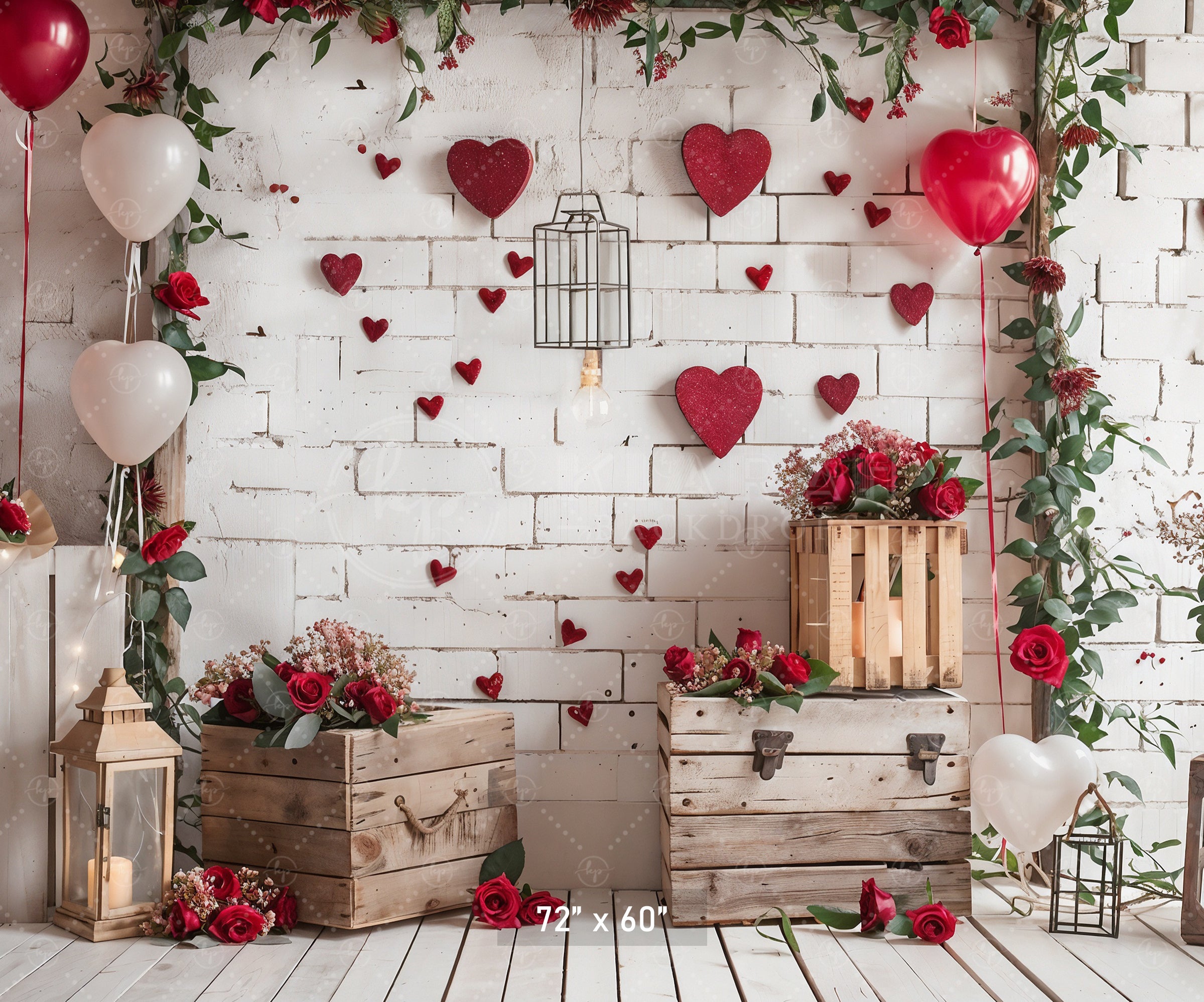 Rustic Valentine’s Day Love Backdrop
