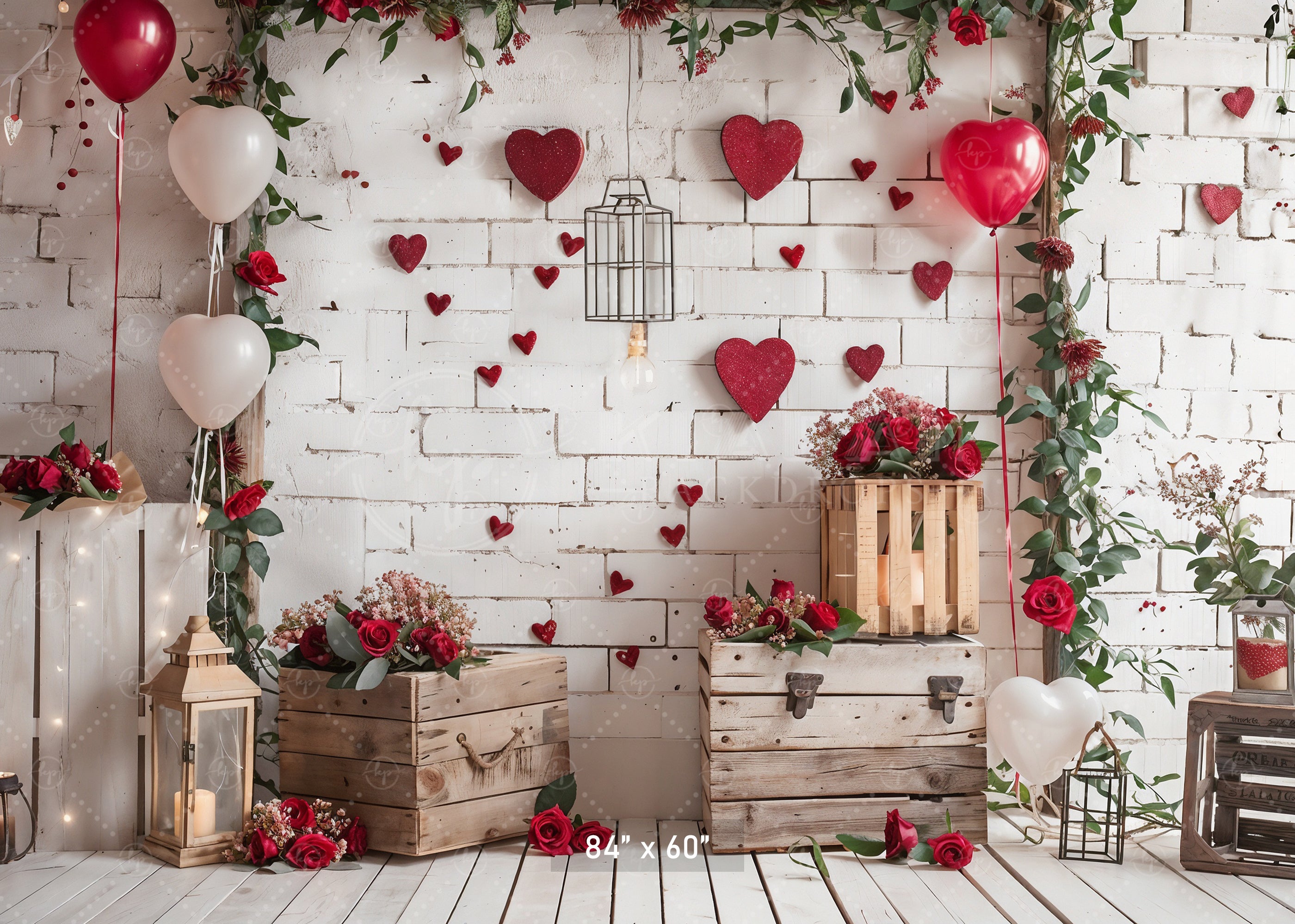 Rustic Valentine’s Day Love Backdrop