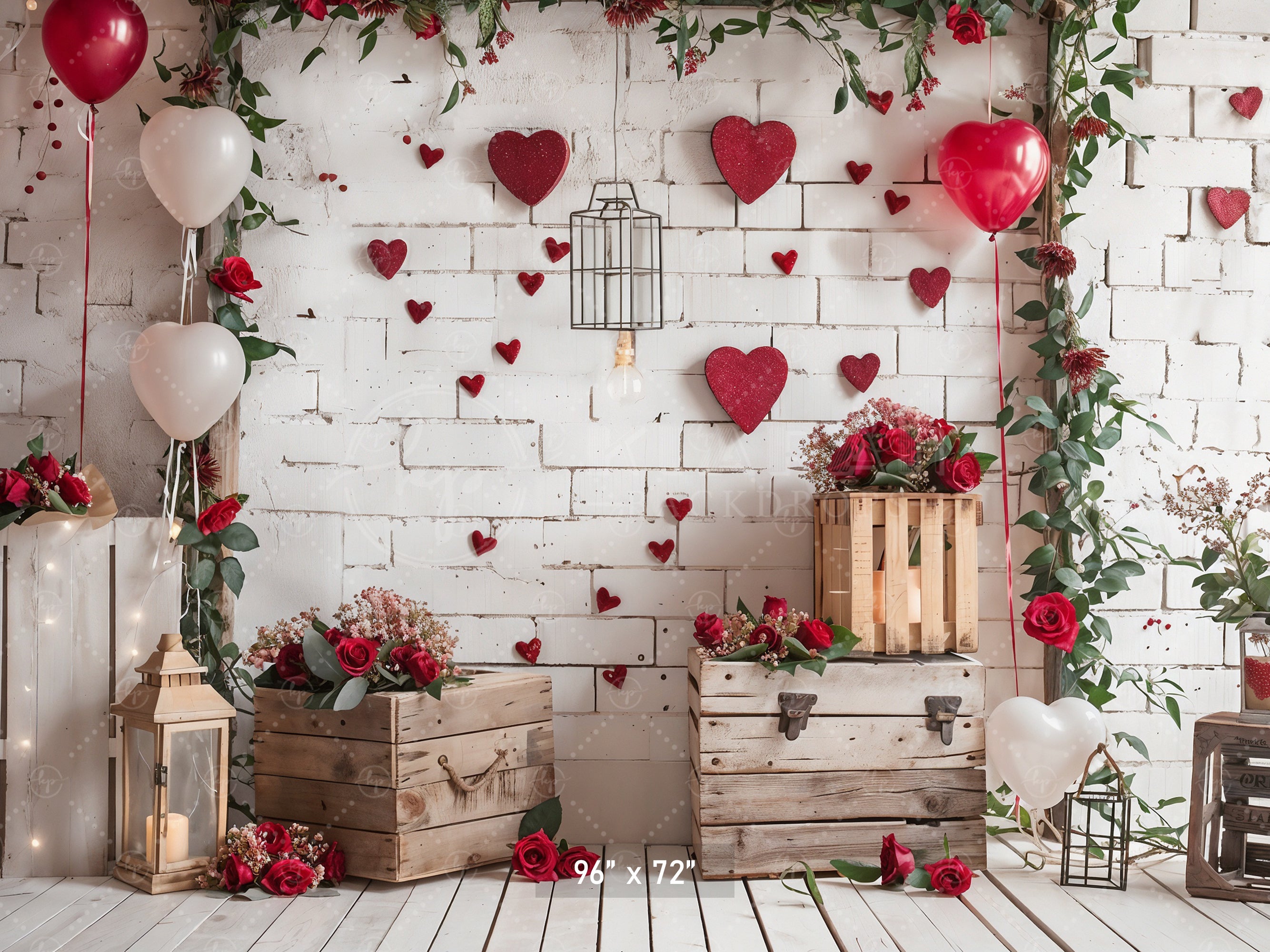 Rustic Valentine’s Day Love Backdrop