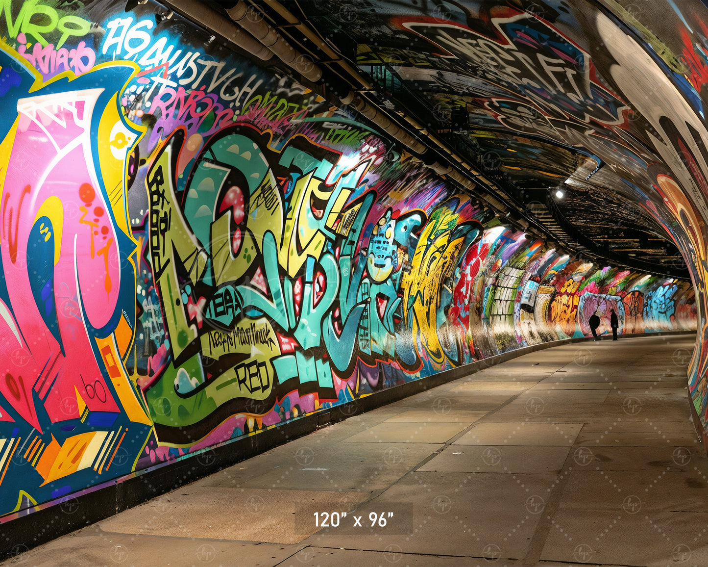 Urban Graffiti Tunnel 2 Backdrop