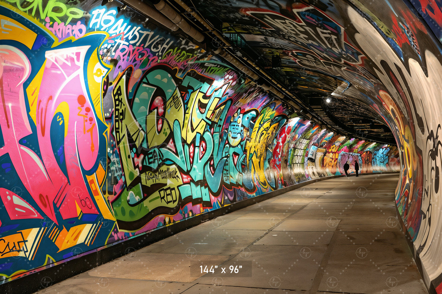 Urban Graffiti Tunnel 2 Backdrop