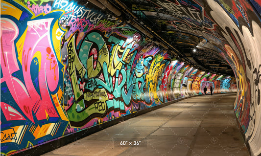 Urban Graffiti Tunnel 2 Backdrop