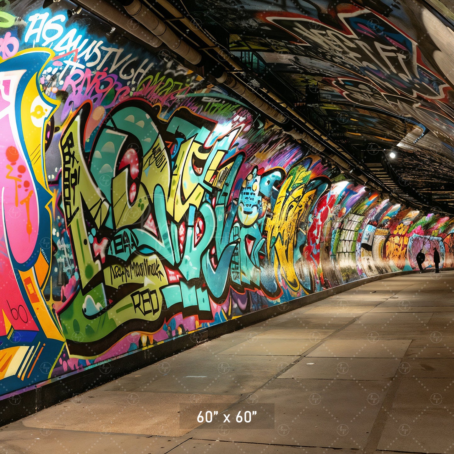 Urban Graffiti Tunnel 2 Backdrop