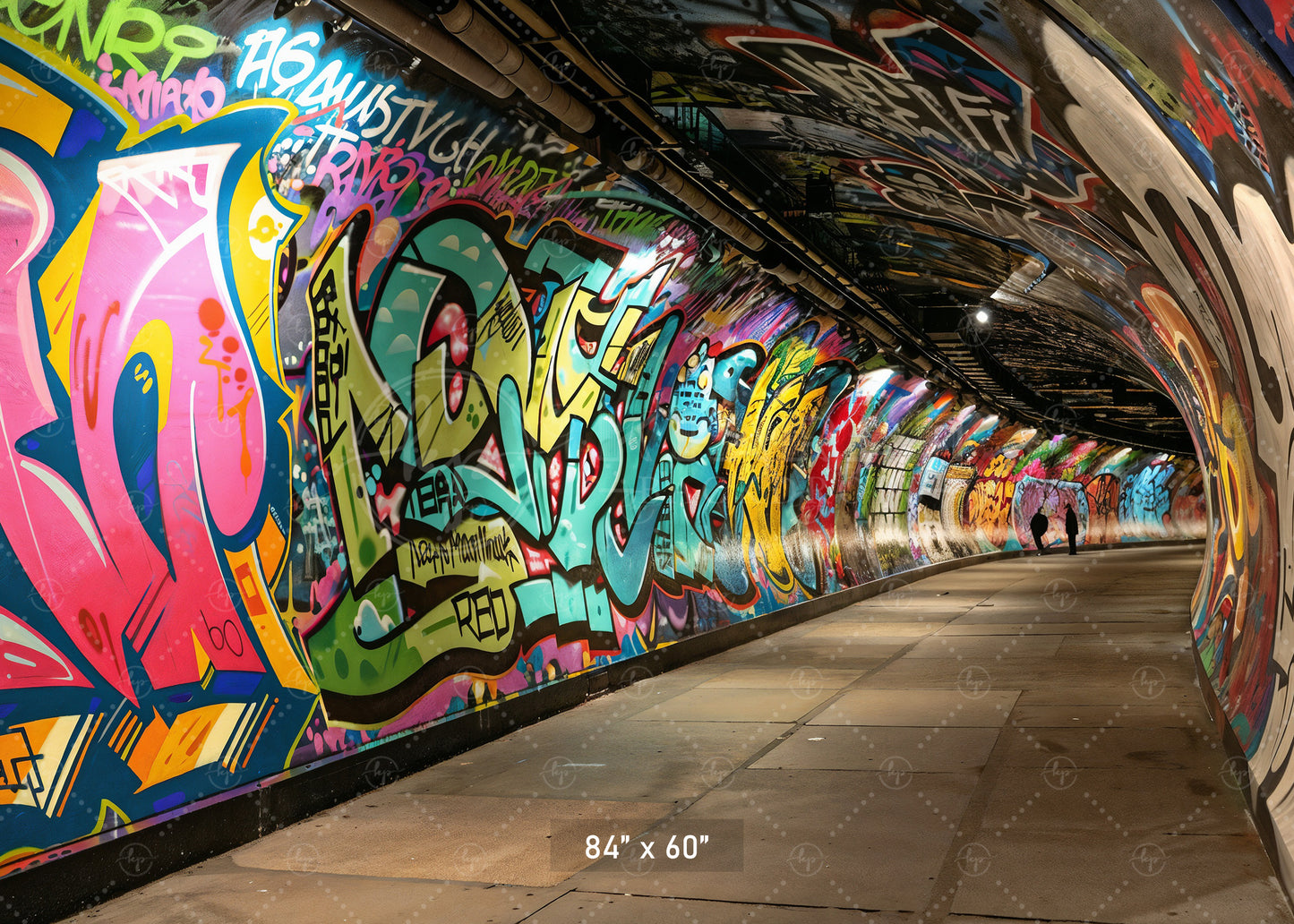 Urban Graffiti Tunnel 2 Backdrop