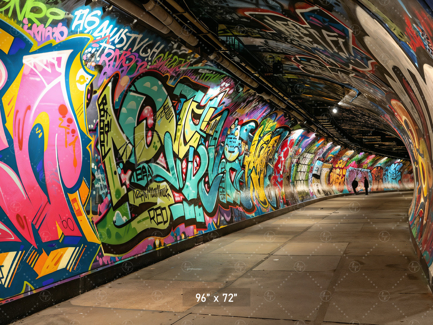 Urban Graffiti Tunnel 2 Backdrop