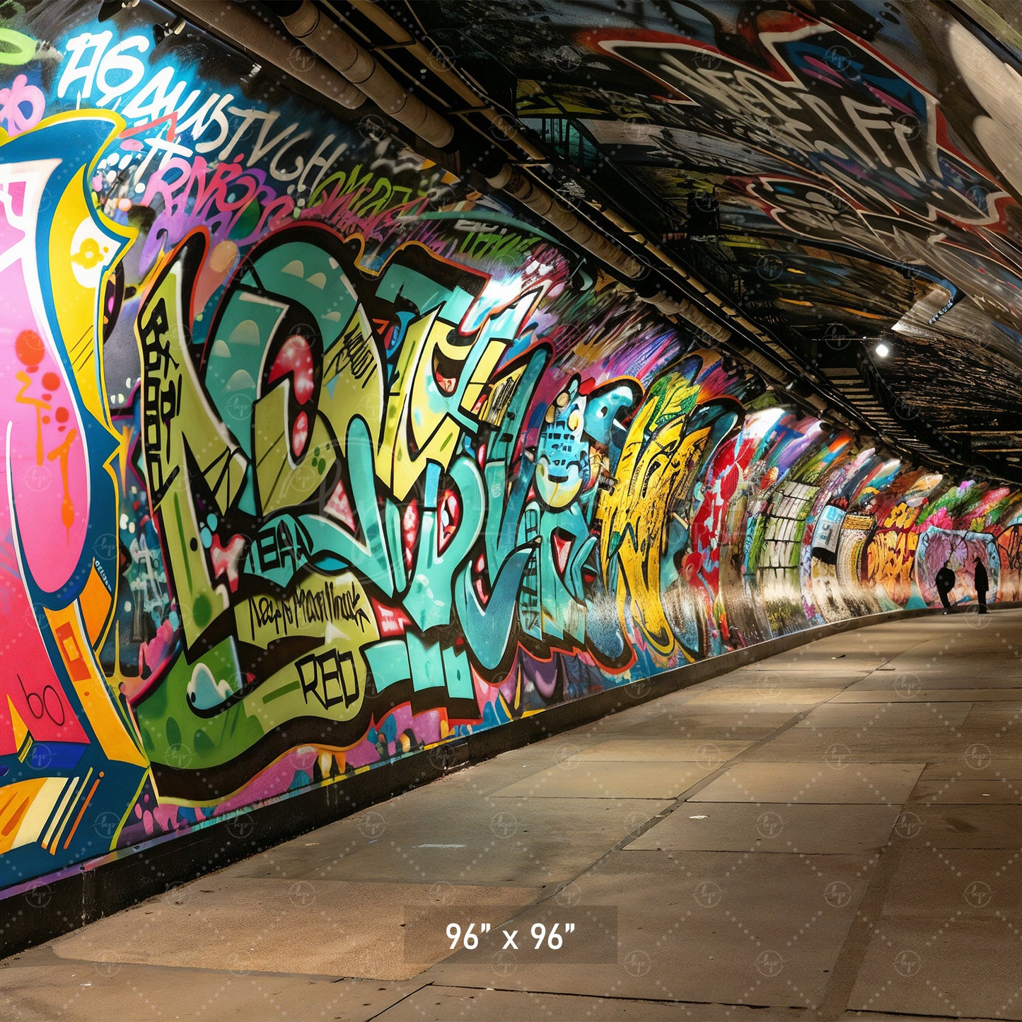 Urban Graffiti Tunnel 2 Backdrop