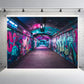 Neon Graffiti Tunnel Backdrop