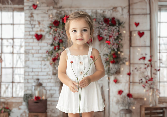 Rustic Valentine Romance Backdrop