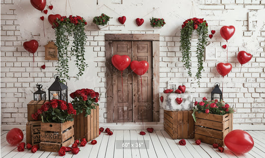 Rustic Love Affair Valentine Backdrop