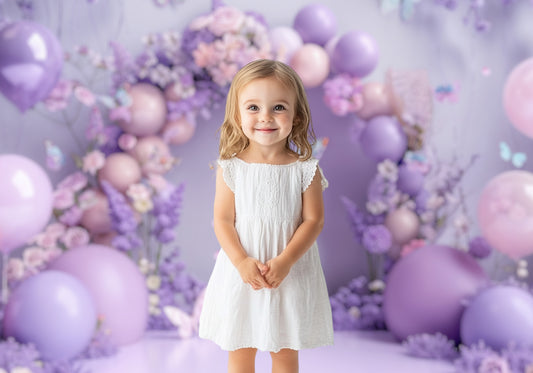 Pastel Butterfly Garden Backdrop