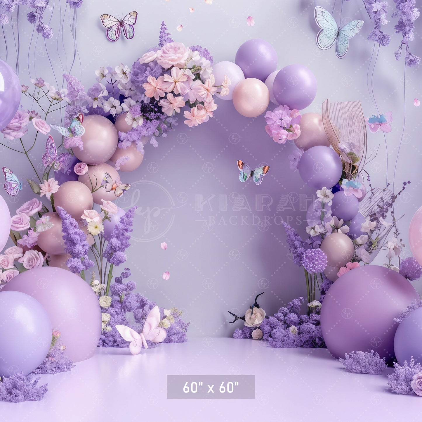 Pastel Butterfly Garden Backdrop