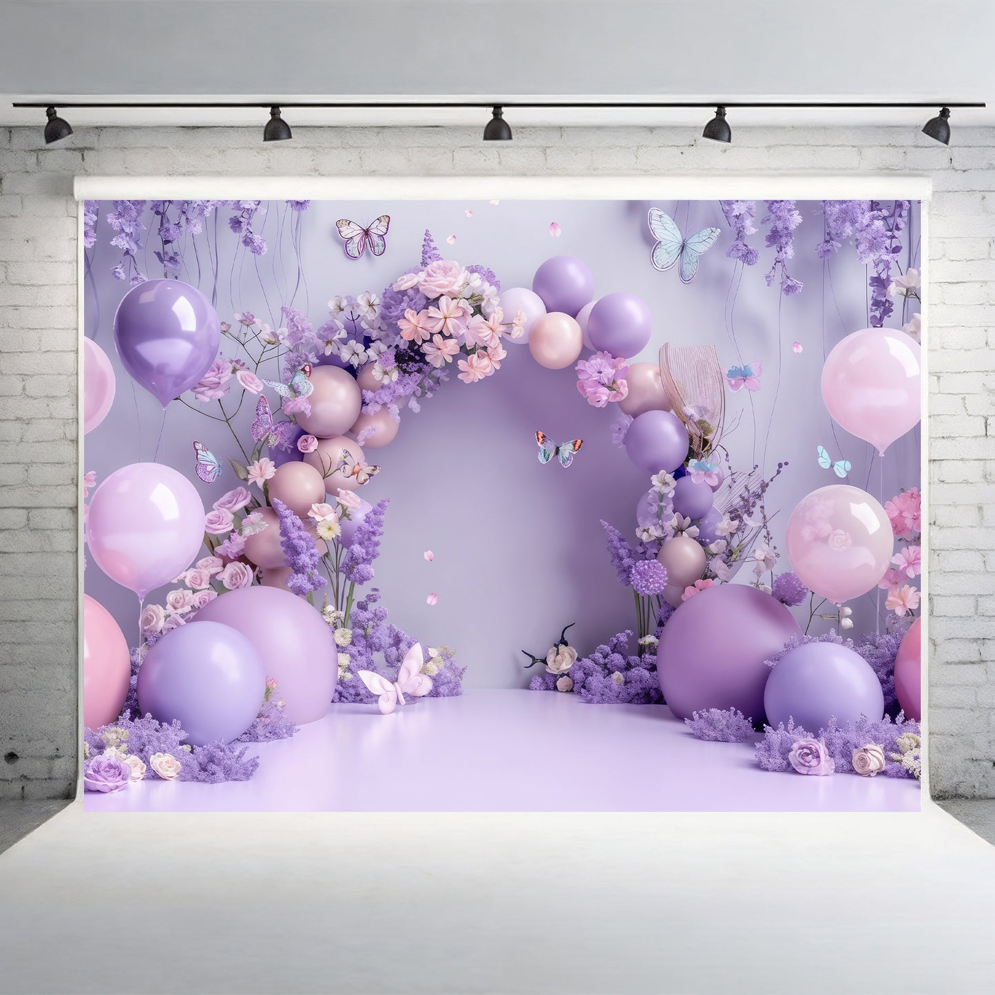 Pastel Butterfly Garden Backdrop