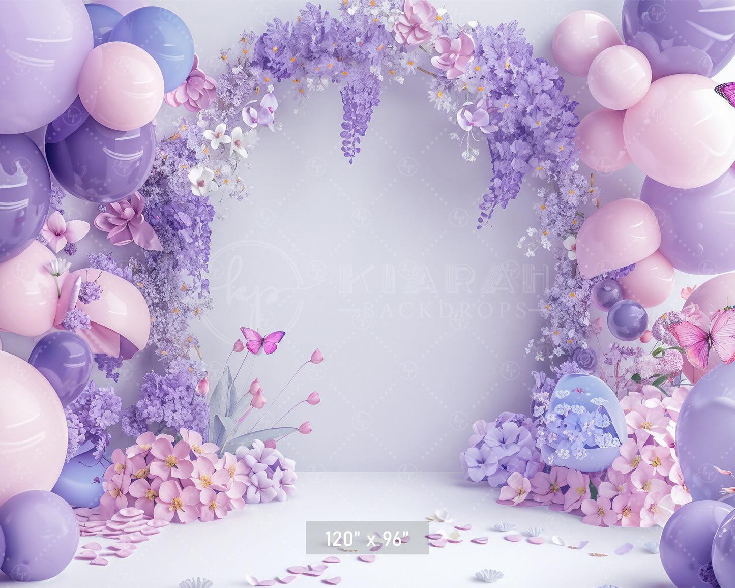 Lavender Butterfly Bliss Backdrop