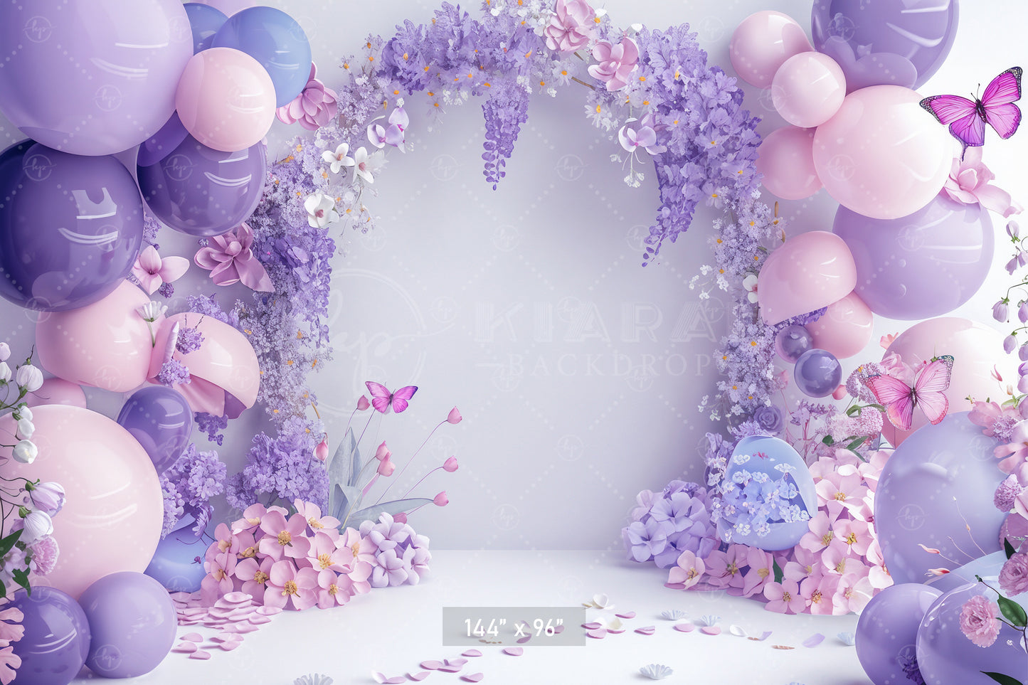 Lavender Butterfly Bliss Backdrop