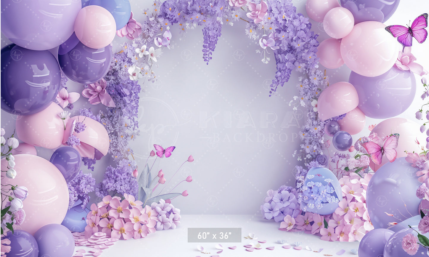 Lavender Butterfly Bliss Backdrop