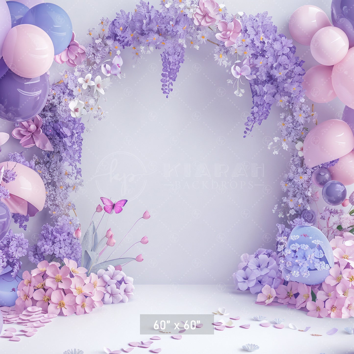 Lavender Butterfly Bliss Backdrop