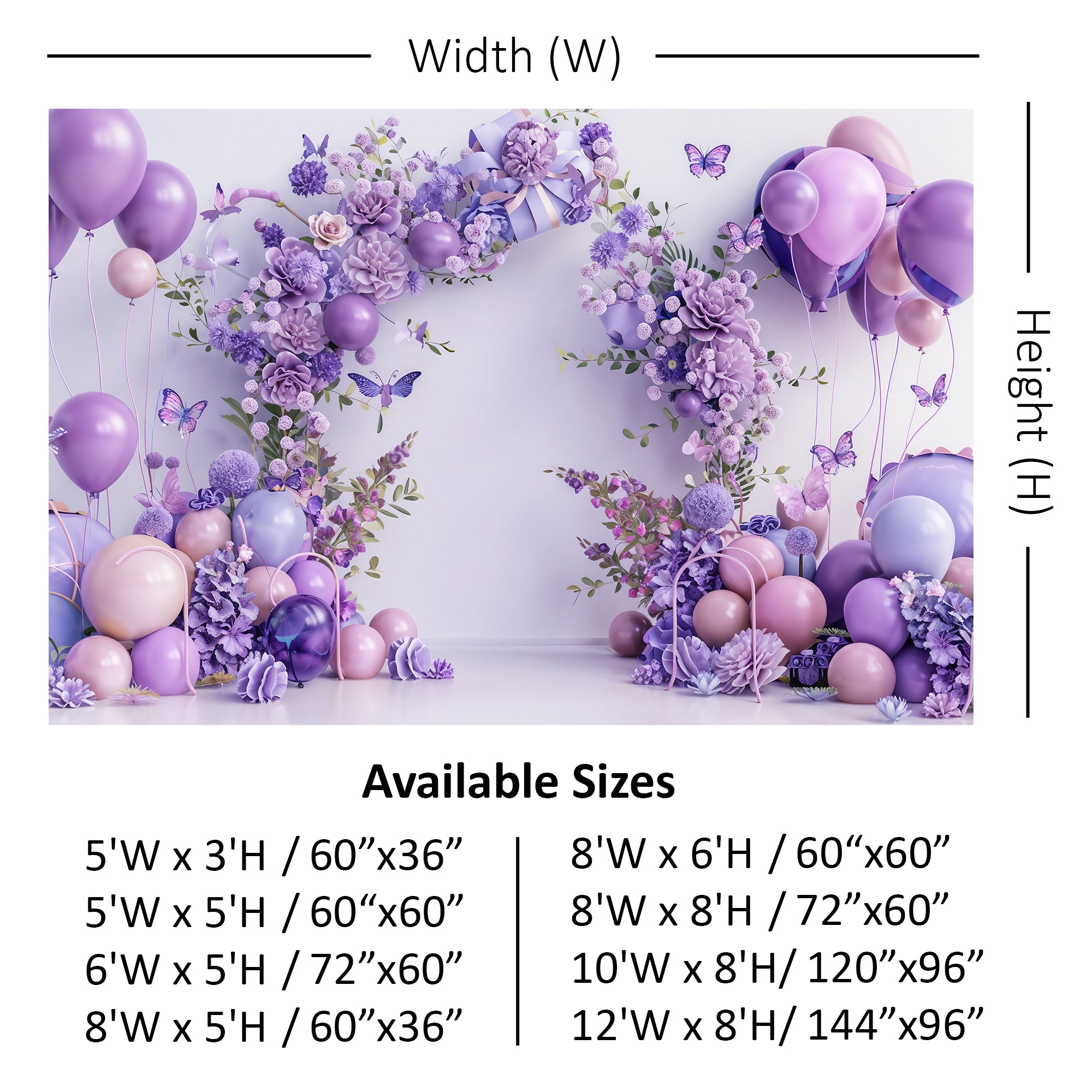 Serene Lavender Arch Backdrop