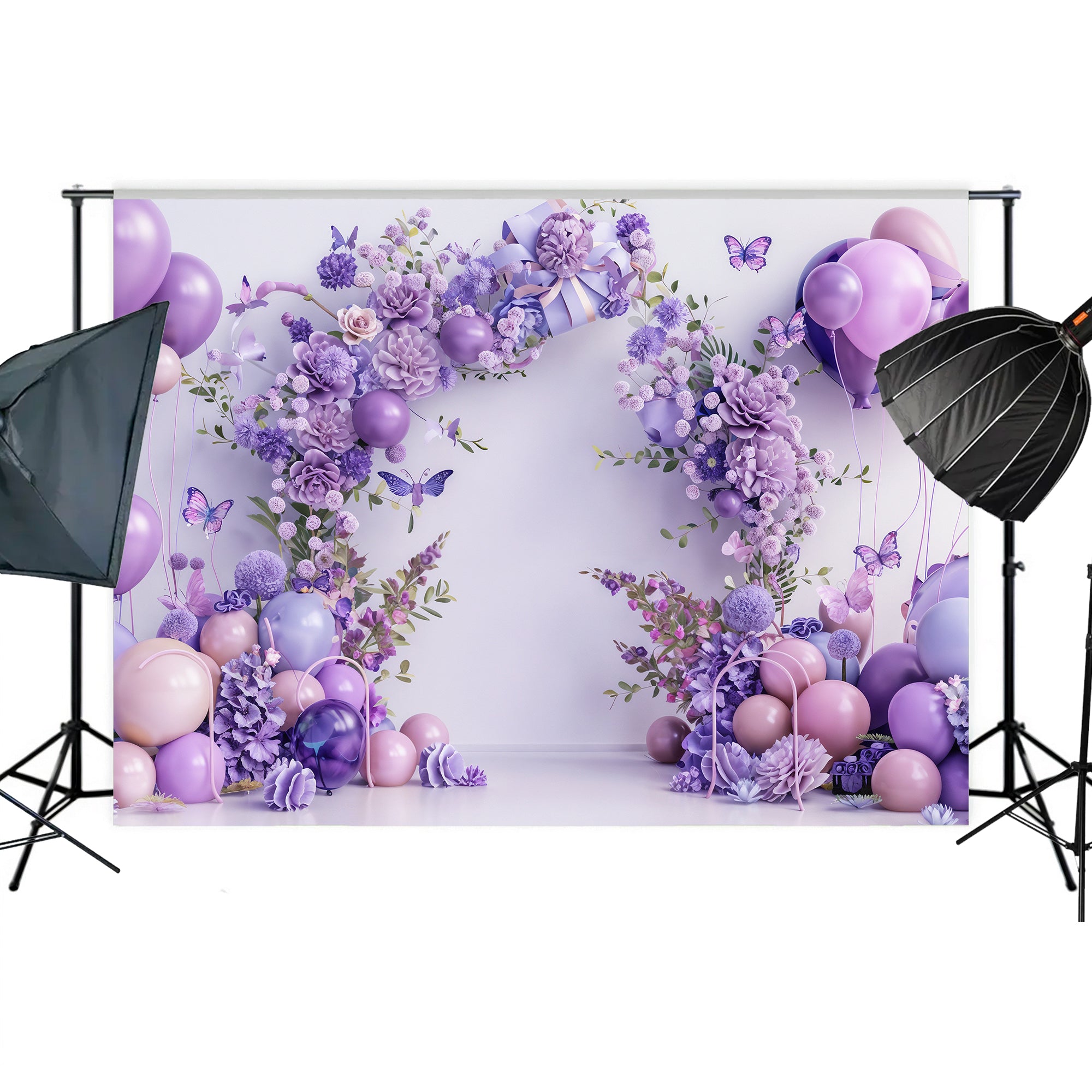 Serene Lavender Arch Backdrop