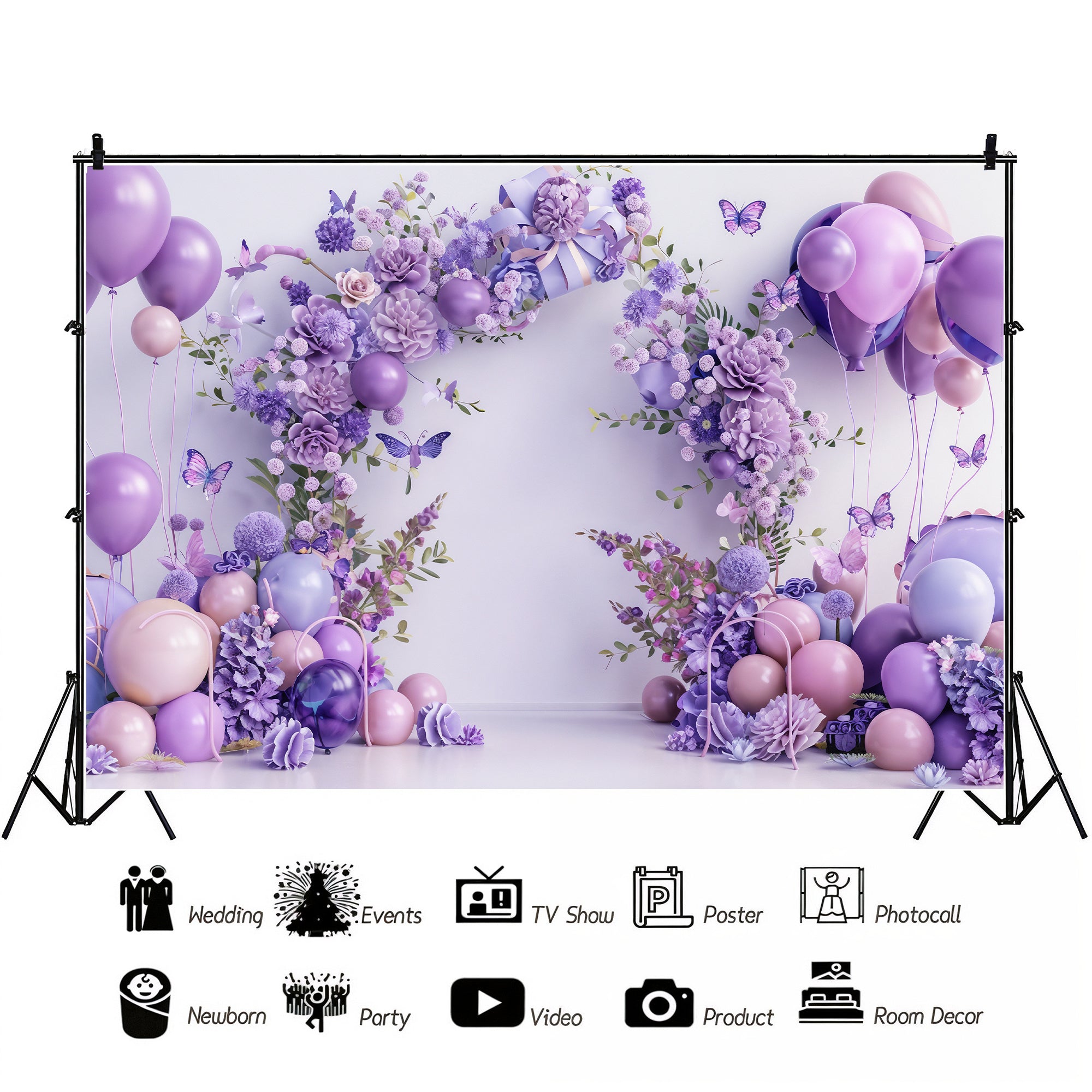 Serene Lavender Arch Backdrop
