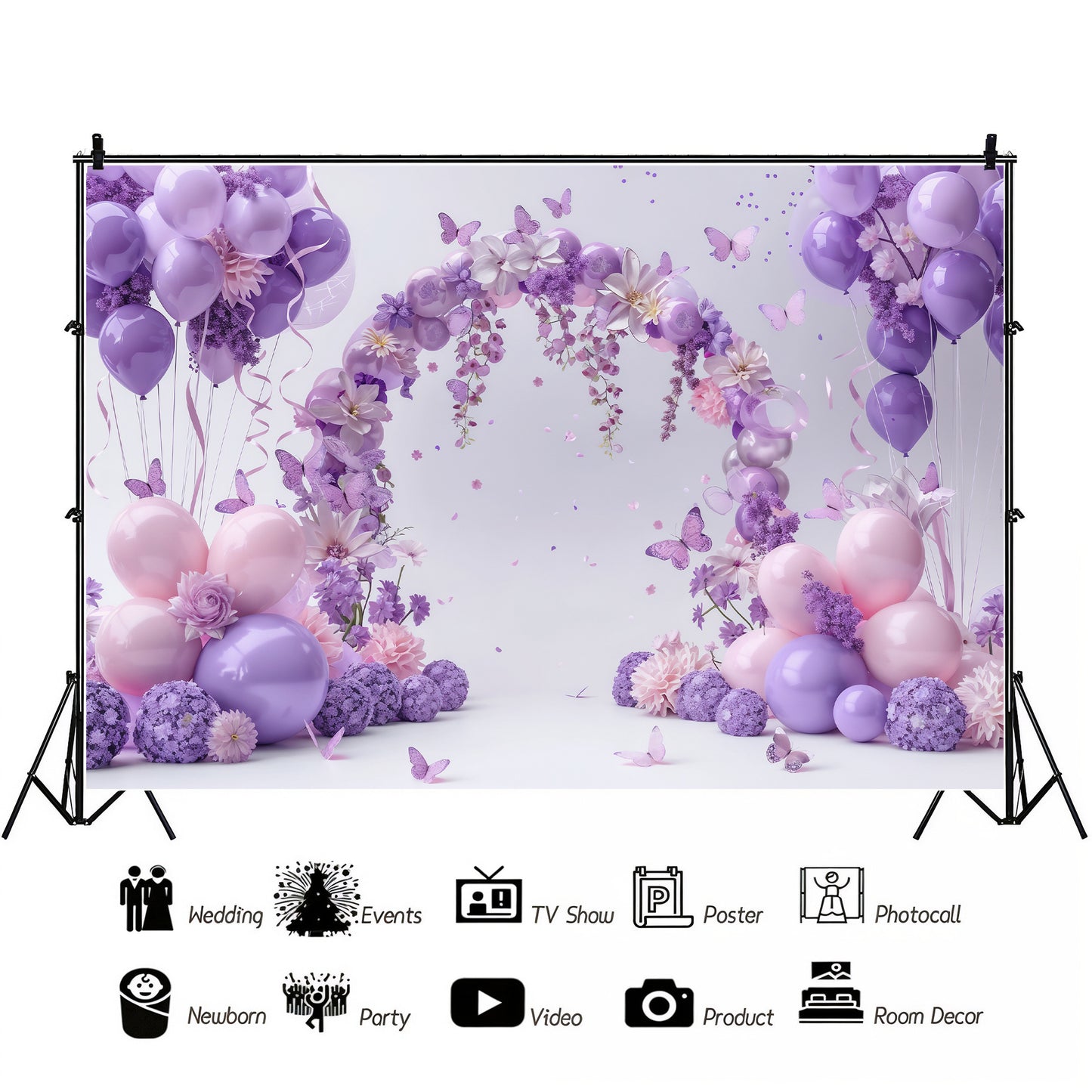 Whimsical Butterfly Arch Backdrop