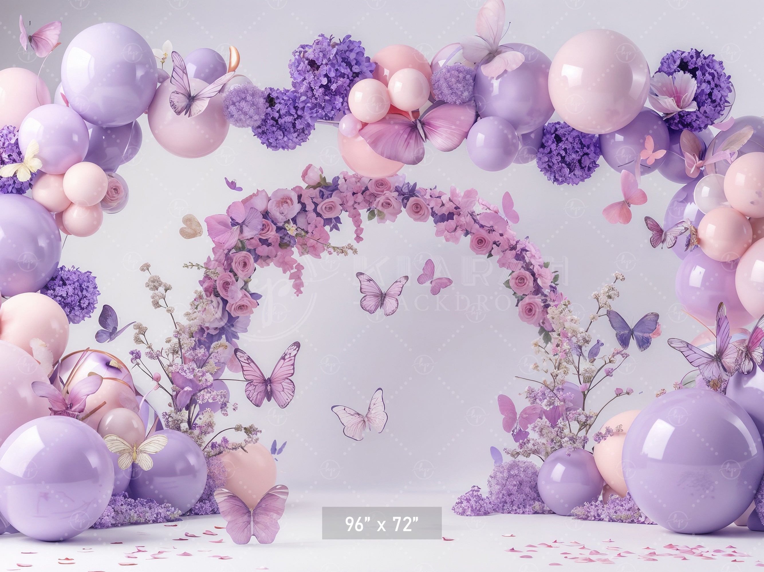 Butterfly Rose Garden Backdrop