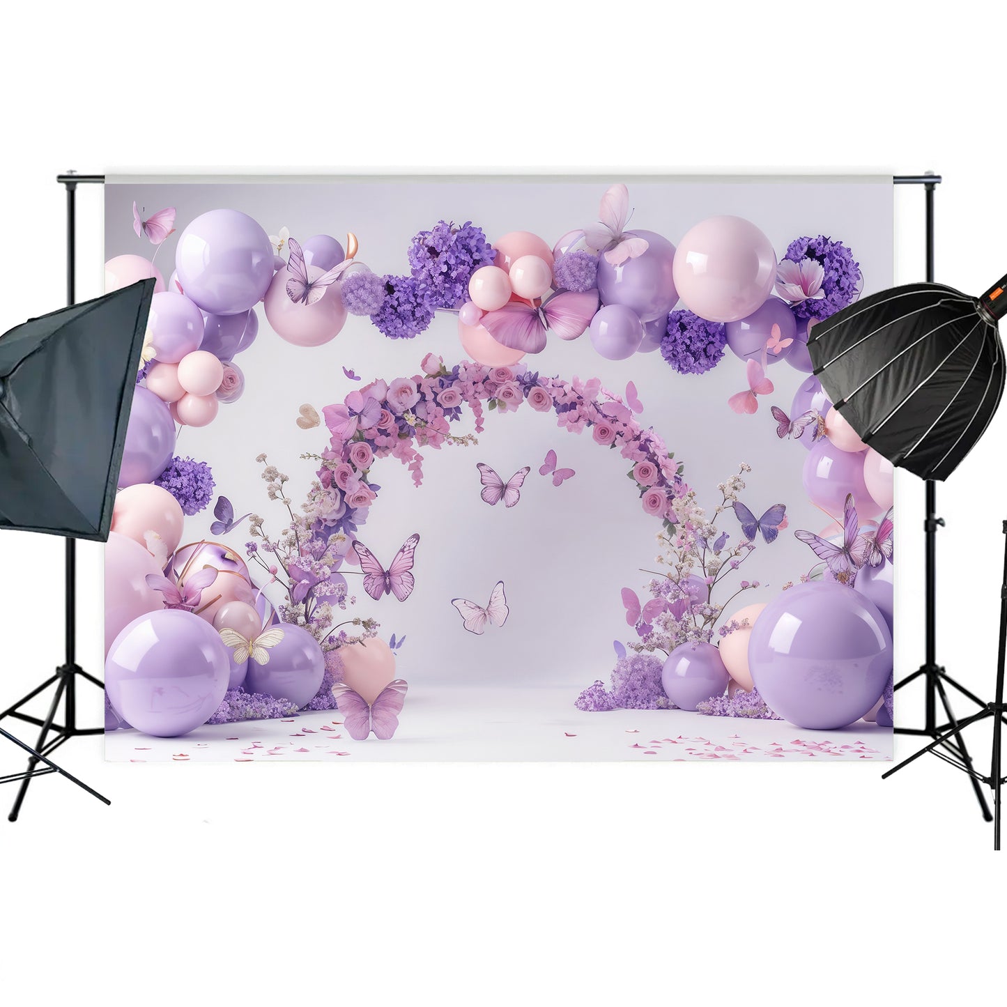 Butterfly Rose Garden Backdrop