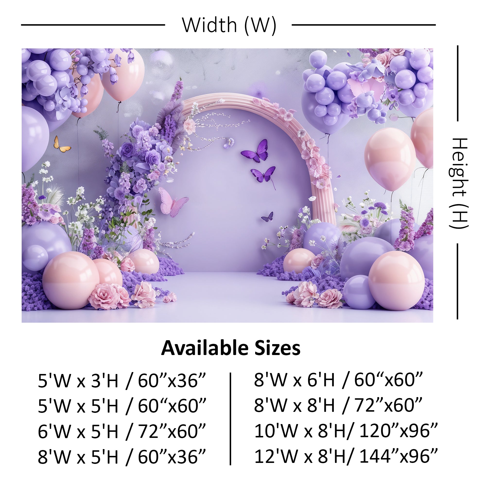 Lavender Dreamscape Arch Backdrop