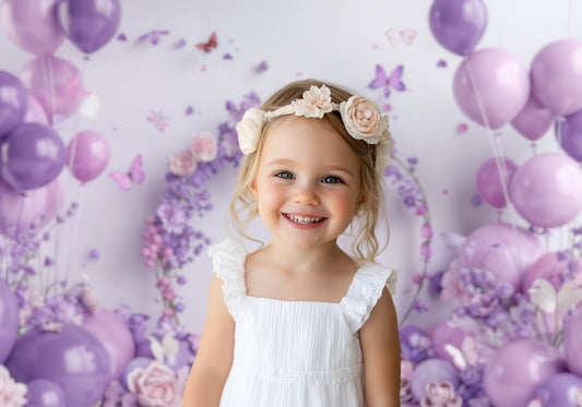 Soft Petals and Butterfly Arch Backdrop