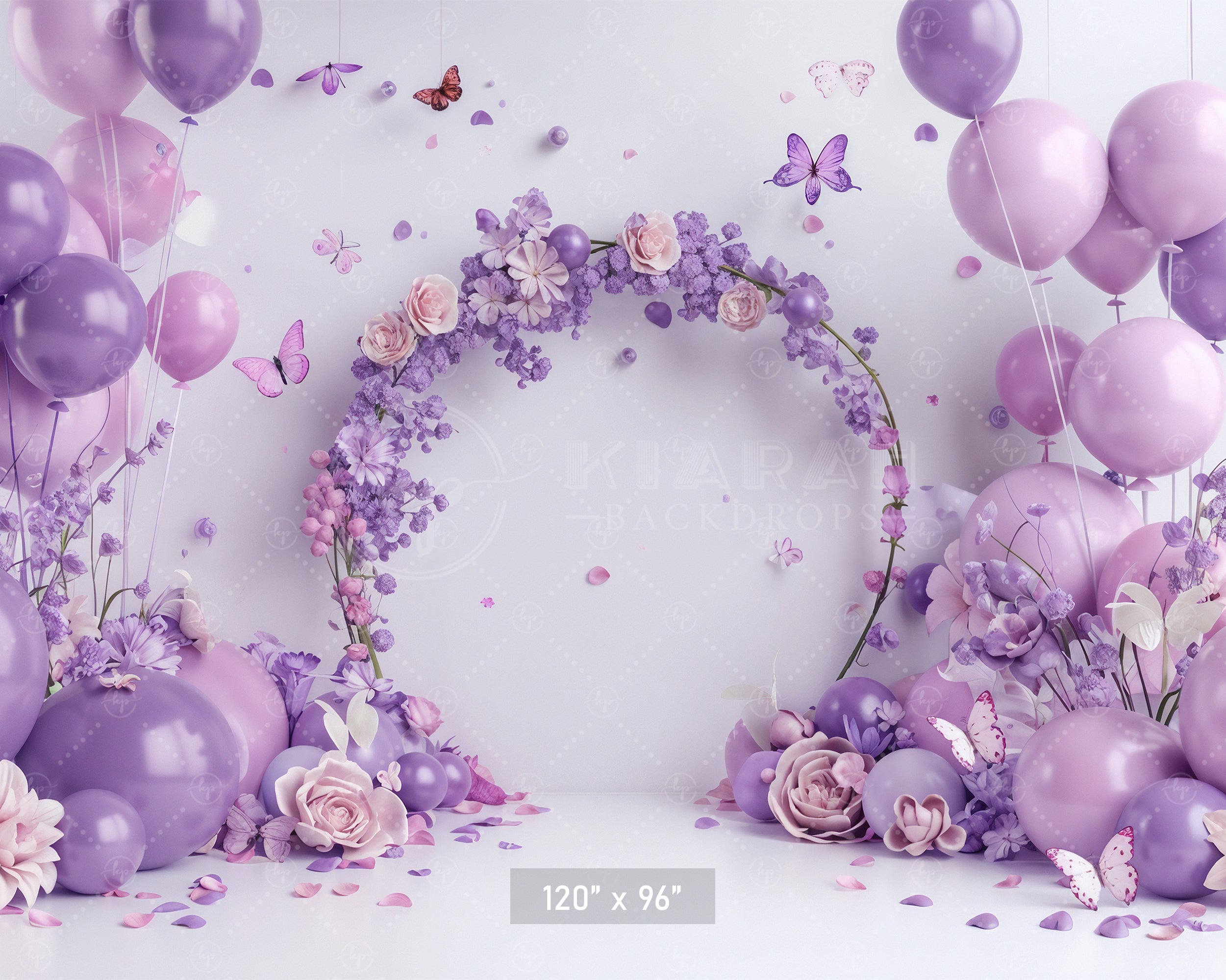 Soft Petals and Butterfly Arch Backdrop