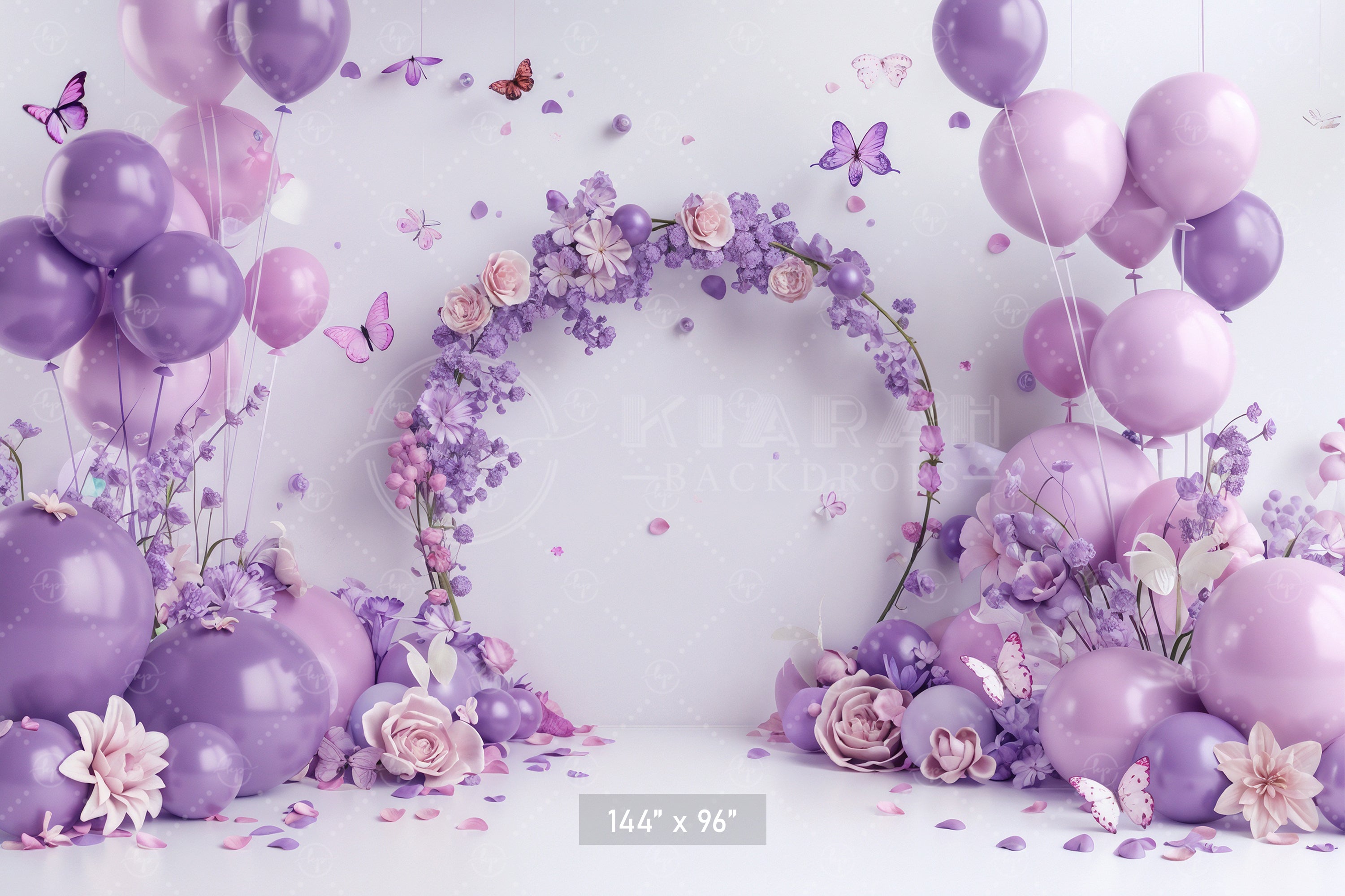 Soft Petals and Butterfly Arch Backdrop