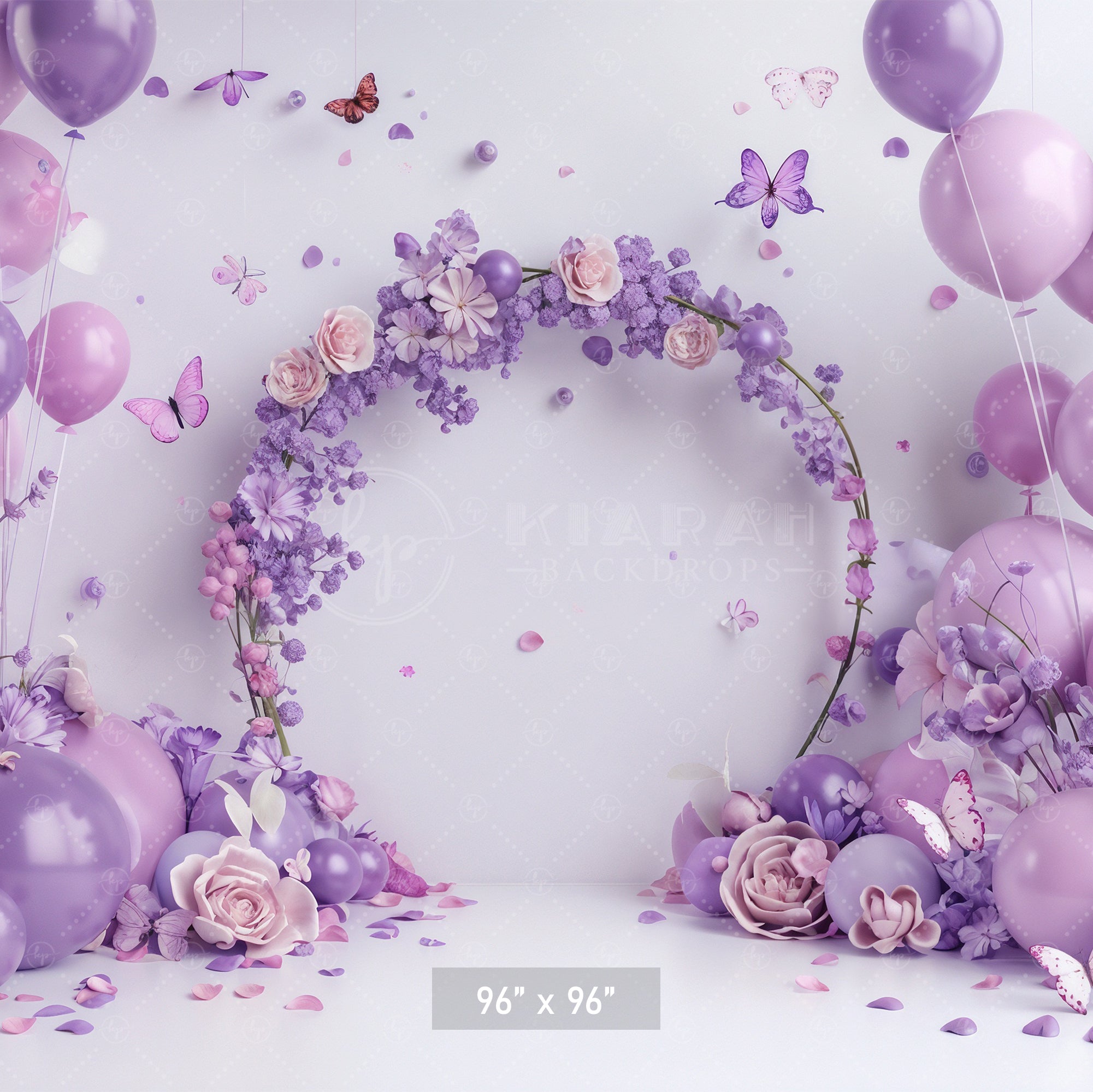 Soft Petals and Butterfly Arch Backdrop