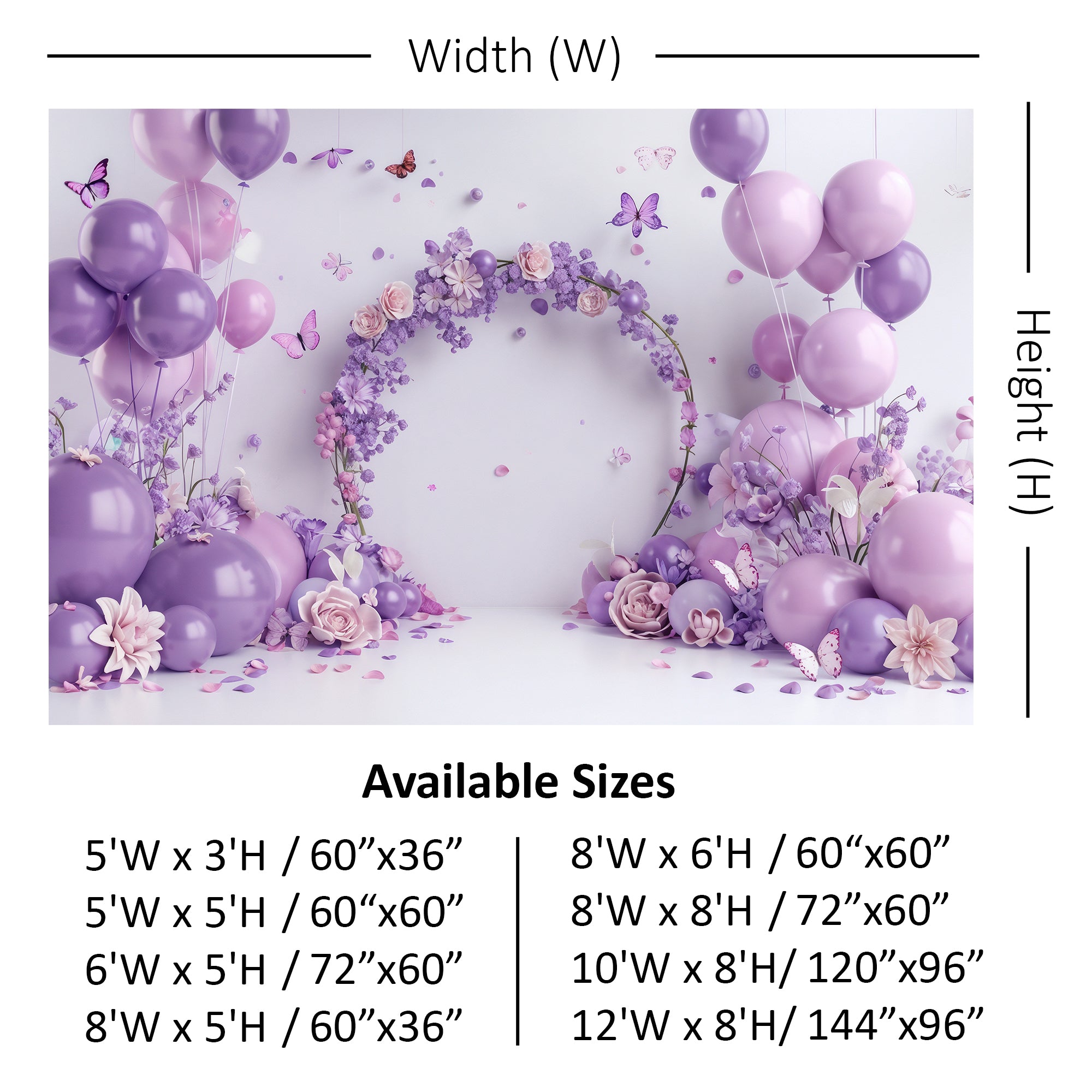 Soft Petals and Butterfly Arch Backdrop