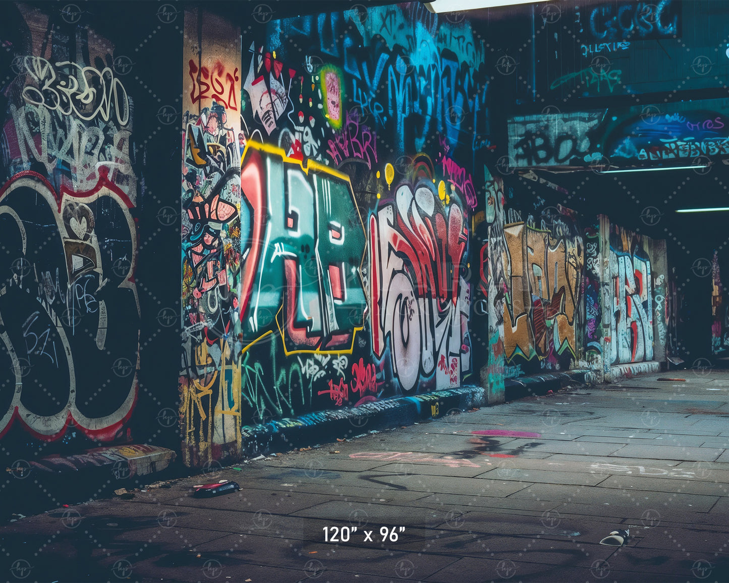 Urban Graffiti Alley Backdrop