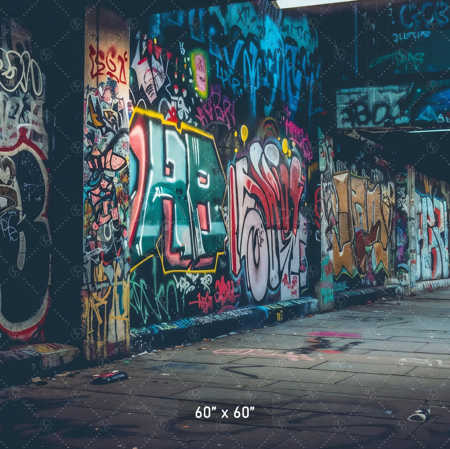 Urban Graffiti Alley Backdrop