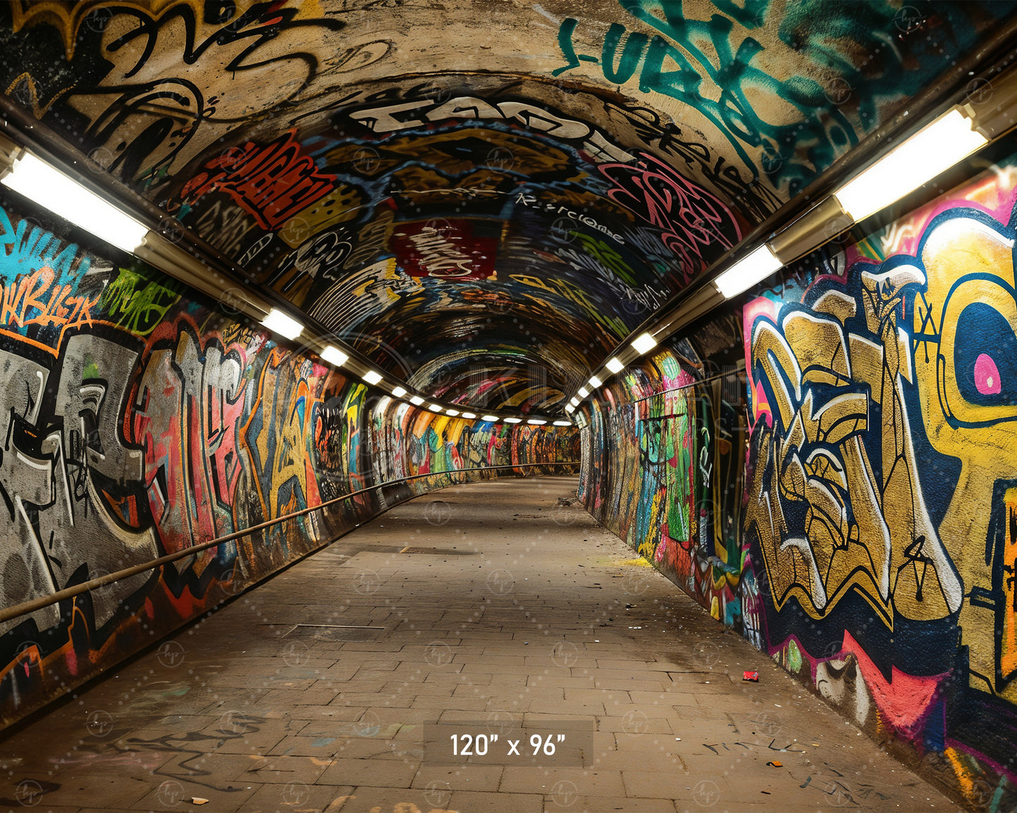 Graffiti Tunnel Vibes Backdrop