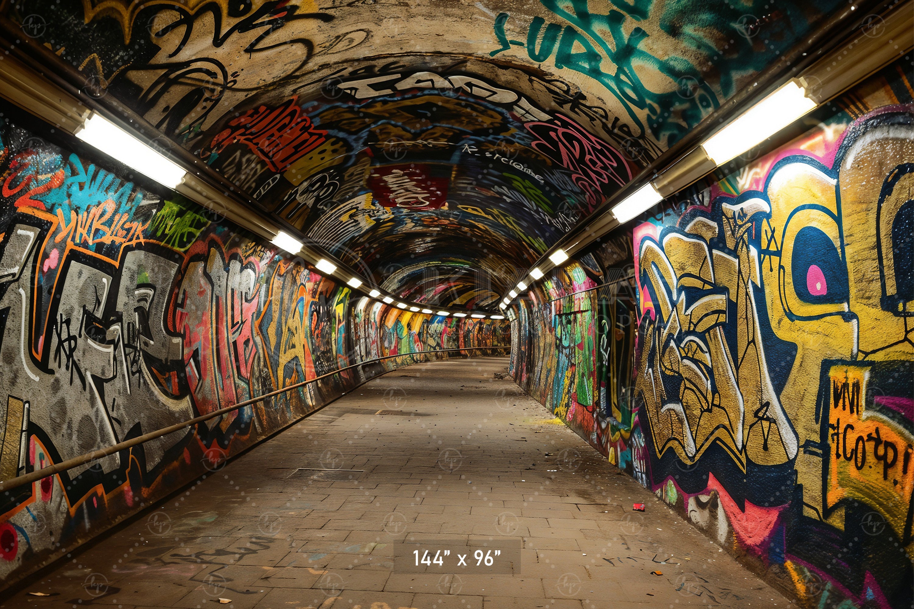 Graffiti Tunnel Vibes Backdrop