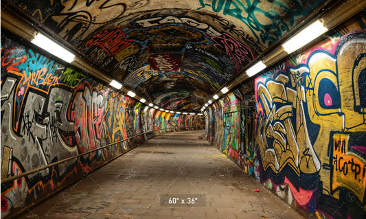 Graffiti Tunnel Vibes Backdrop