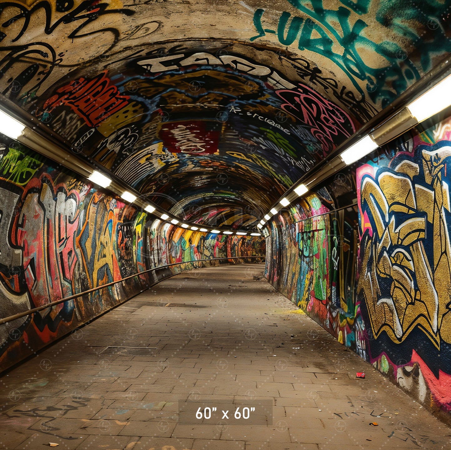 Graffiti Tunnel Vibes Backdrop