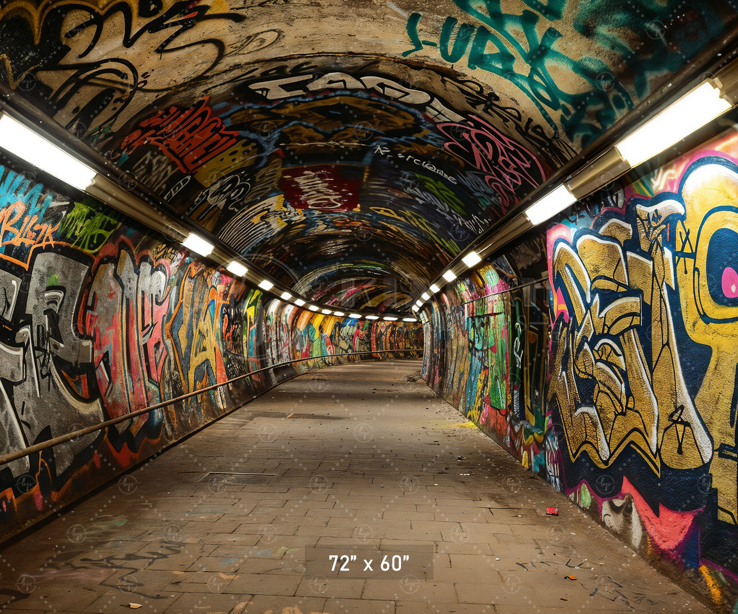 Graffiti Tunnel Vibes Backdrop