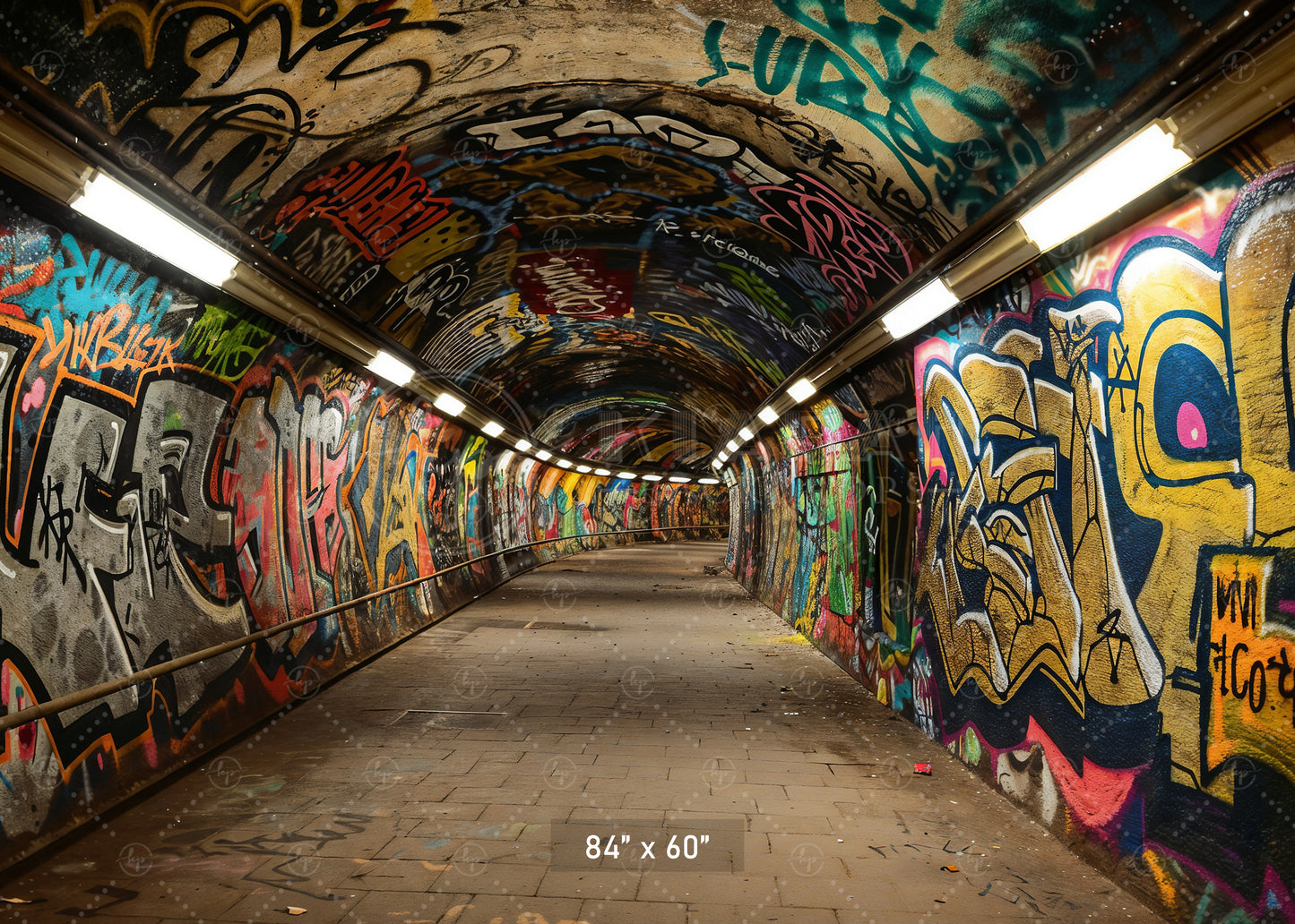 Graffiti Tunnel Vibes Backdrop