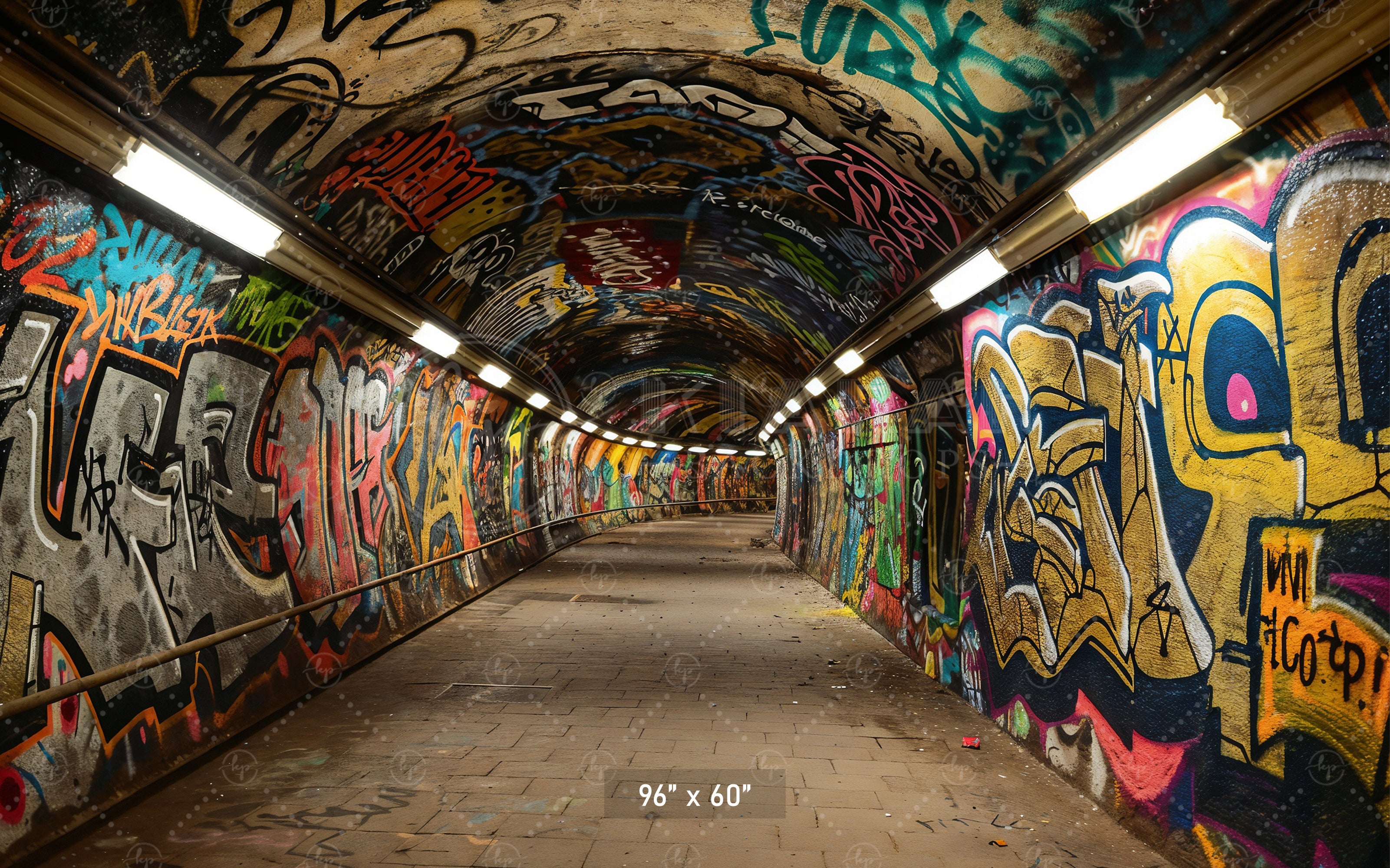 Graffiti Tunnel Vibes Backdrop