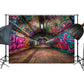 Vivid Graffiti Tunnel Backdrop