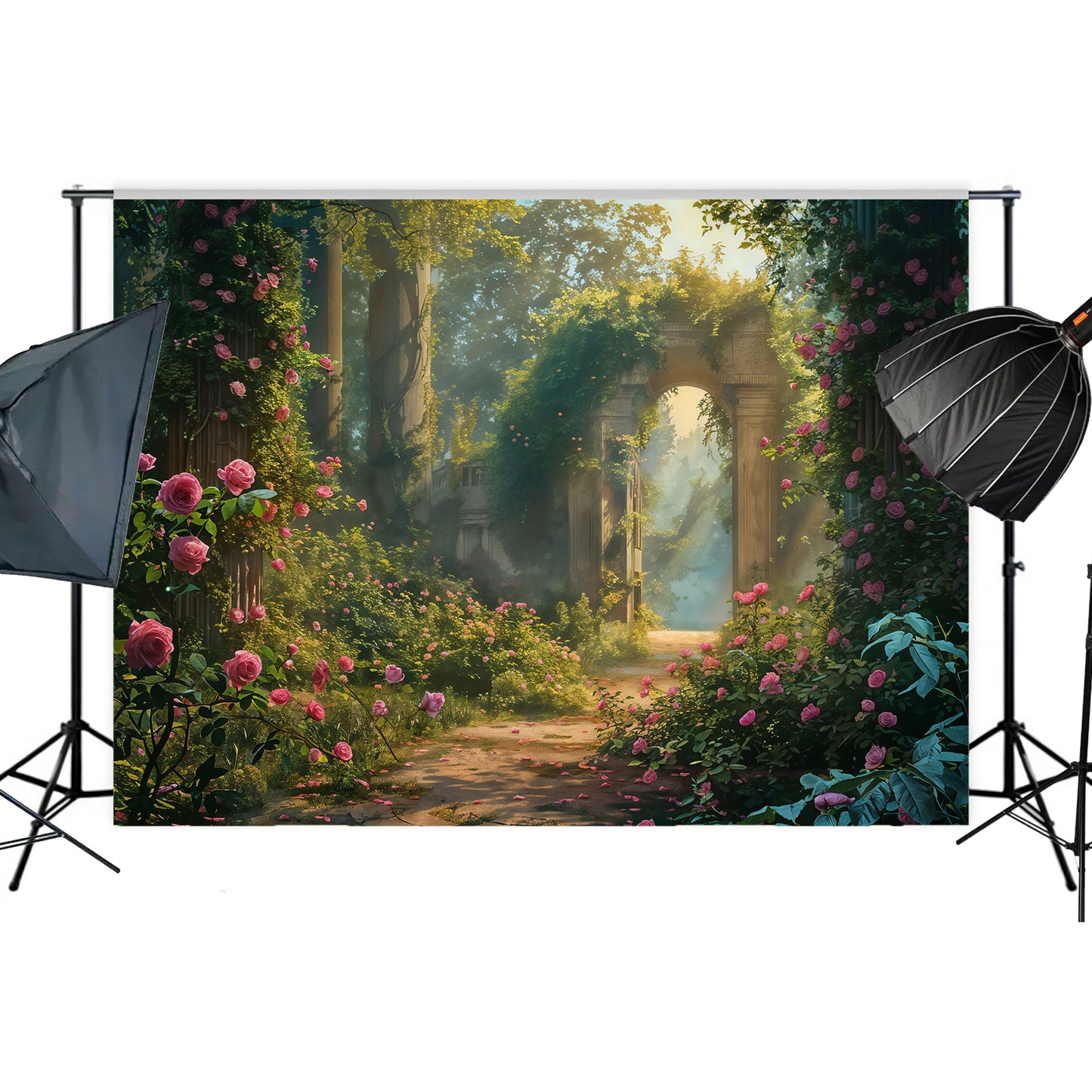 Enchanted Rose Garden Backdrop